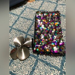 MAC Multicolor Sequined Cosmetic Accessory Bag